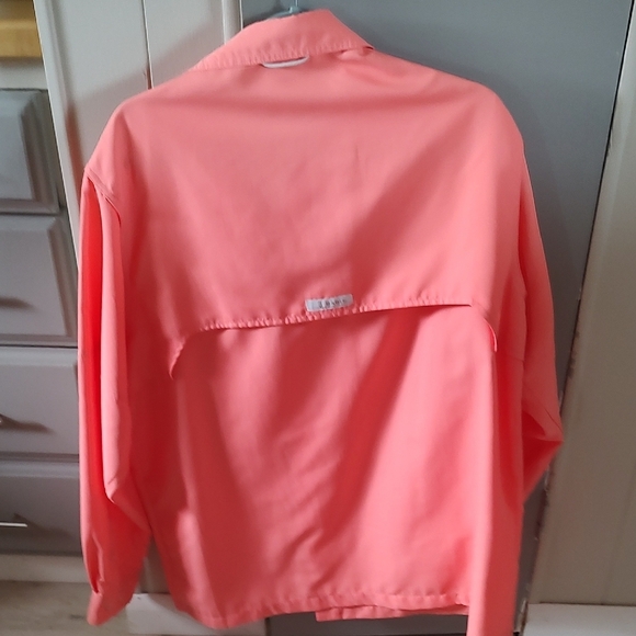 HABIT UPF 40 Men's Long Sleeve Fishing Shirt in Coral Large - Picture 9 of 11